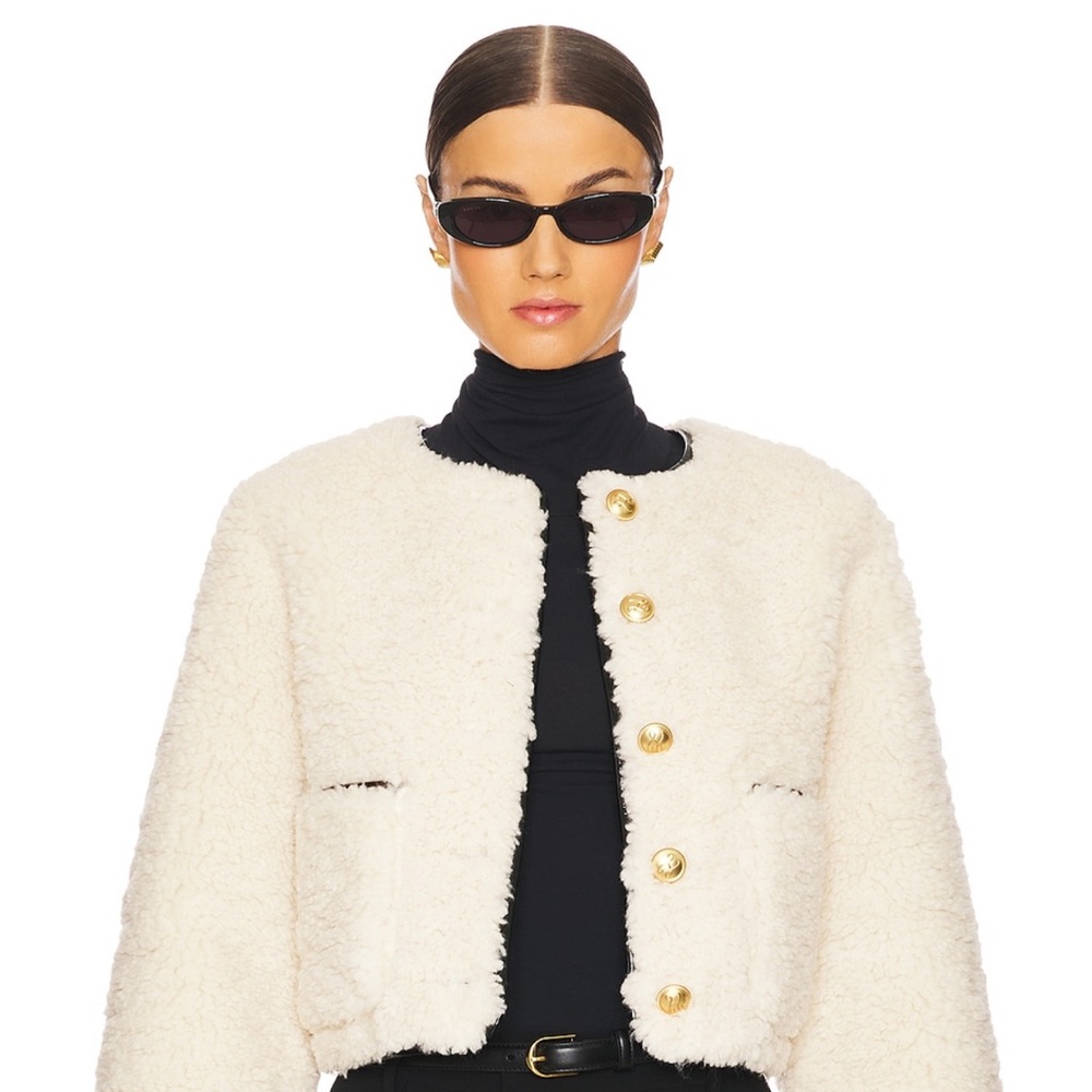NWT SOLD OUT L'Academie By Marianna Pauchet Reversible Faux Sherpa Jacket XS